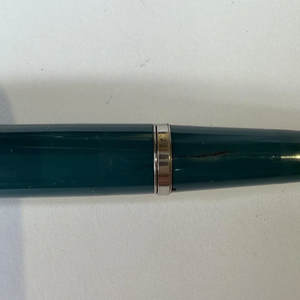 Vintage Parker 21 Fountain Pen & Twist Mechanical Pencil Set Turquoise Blue